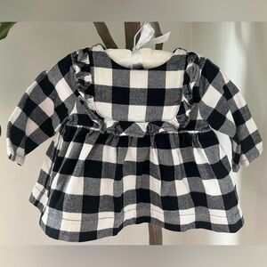 Hanna Andersson Black and White Checkered Baby Flannel